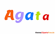 Agata Mädchenname für Baby als Illustration