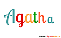 Agatha schöner Mädchenvorname für Baby als Bild