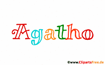 Agatho Mädchenname für Baby als Illustration