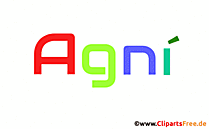 Agní schöner Mädchenvorname für Baby als Bild