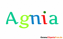 AgniaVorname für Mädchen, Baby als Illustration