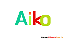 Aiko schöner Mädchenvorname für Baby als Bild