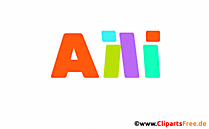 Aili schöner Mädchenvorname für Baby als Bild