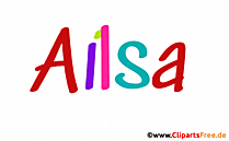 Ailsa schöner Mädchenvorname für Baby als Bild