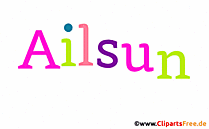 AilsunVorname für Mädchen, Baby als Illustration