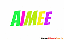 AimeeVorname für Mädchen, Baby als Illustration