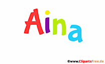 Aina schöner Mädchenvorname für Baby als Bild