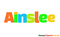 Ainslee schöner Mädchenvorname für Baby als Bild