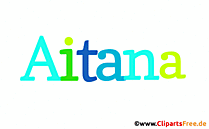 Aitana Vorname für Mädchen, Baby als Illustration