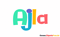 Ajla Vorname für Mädchen - Frauennamen animiert