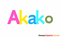 Akako Vorname für Mädchen als Bild