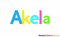Akela Mädchenvorname für Baby als animiertes Bild