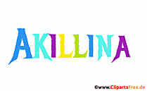 Akillina schöner Vorname für Mädchen Illustration, Gif