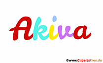 Akiva Mädchenvorname für Baby als animiertes Bild