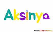 Aksinya Name Mädchenvorname für Baby Gif animiert