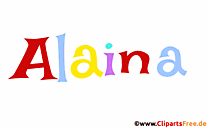 Alaina Name für Mädchen als Animationsbild
