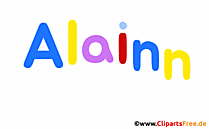 Alainn Mädchenvorname für Kind Gif animiert