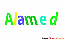 Alameda schöner Vorname für Mädchen Illustration, Gif