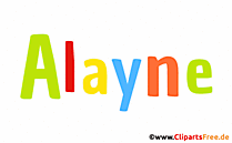 Alayne Name für Baby - Schöne Mädchennamen aus bunten Buchstaben