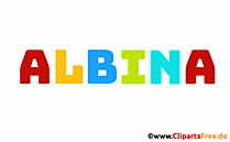 Albina Name für Baby - Schöne Mädchennamen aus bunten Buchstaben