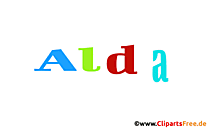 Alda Mädchenname Illustration