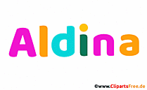 Aldina schöner Vorname für Mädchen Illustration, Gif