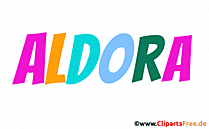 Aldora Name für Baby - Schöne Mädchennamen aus bunten Buchstaben