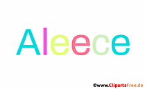 Aleece Name für Mädchen als Animationsbild