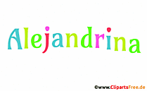 Alejandrina Name Vorname für Baby Gif-Animation