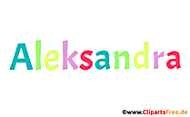 Aleksandra schöner Vorname für Mädchen Illustration, Gif