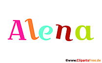 Alena schöner Vorname für Mädchen Illustration, Gif