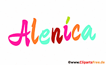 Alenica Mädchenvorname als animiertes Bild