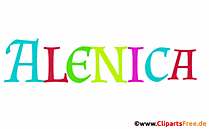 Alenica Mädchenvorname für Baby als animiertes Bild