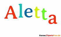 Aletta Mädchenname für Baby als Gif-Bild