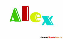 Alex Mädchenvorname für Baby als animiertes Bild