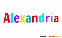 Alexandria Name Mädchenvorname für Baby Gif animiert