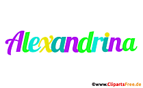 Alexandrina Name Vorname für Baby Gif-Animation