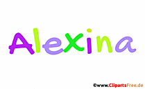 Alexina schöner Vorname für Mädchen Illustration, Gif