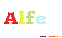 Alfeo Name für Mädchen als Animationsbild