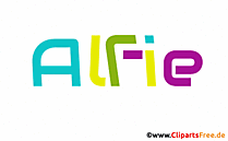Alfie Name für Baby - Schöne Mädchennamen aus bunten Buchstaben