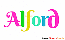 Alford Mädchenvorname für Baby als animiertes Bild