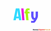 Alfy Mädchenvorname als animiertes Bild