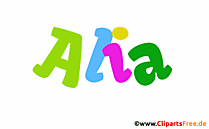 Alia Vorname für Mädchen - Seltene Babynamen als Bilder