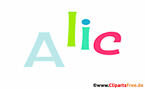 Alic Name für Mädchen als Animationsbild