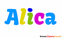 Alica Name für Mädchen - Schöne Babynamen als Gifs