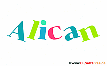 Alican Name Vorname für Baby Gif-Animation