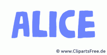 Alice Name Mädchen - Animierte Namen im Gif-Format