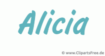 Alicia schöner Name für Mädchen  animiert
