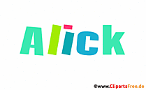 Alick Vorname für Mädchen - Seltene Babynamen als Bilder
