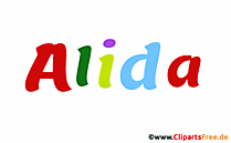 Alida Name Vorname für Baby Gif-Animation